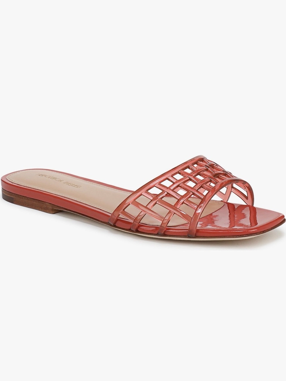 Veronica Beard Maris Woven Jelly Slide in Persimmon - Picture 2 of 10